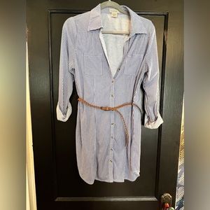 Button Down Shirt Mini Dress